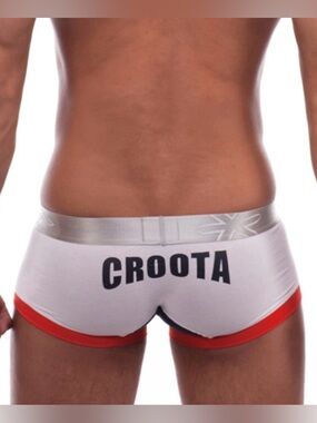 Croota Men's Colorblock Boxer Briefs - White, Navy & Orange